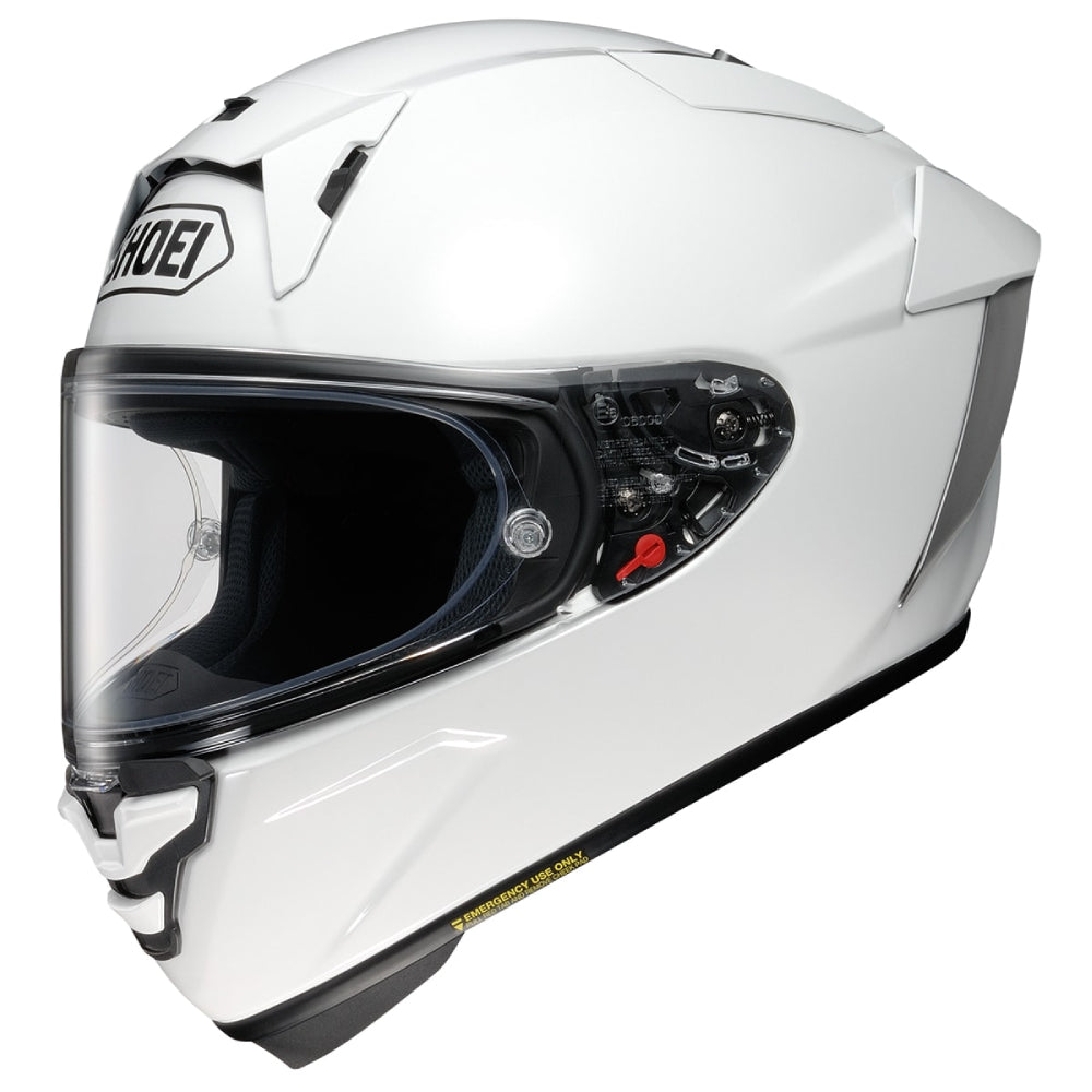 Shoei X-SPR Pro White Full-Face Helmet | Left Front 3qtr | Honda Direct