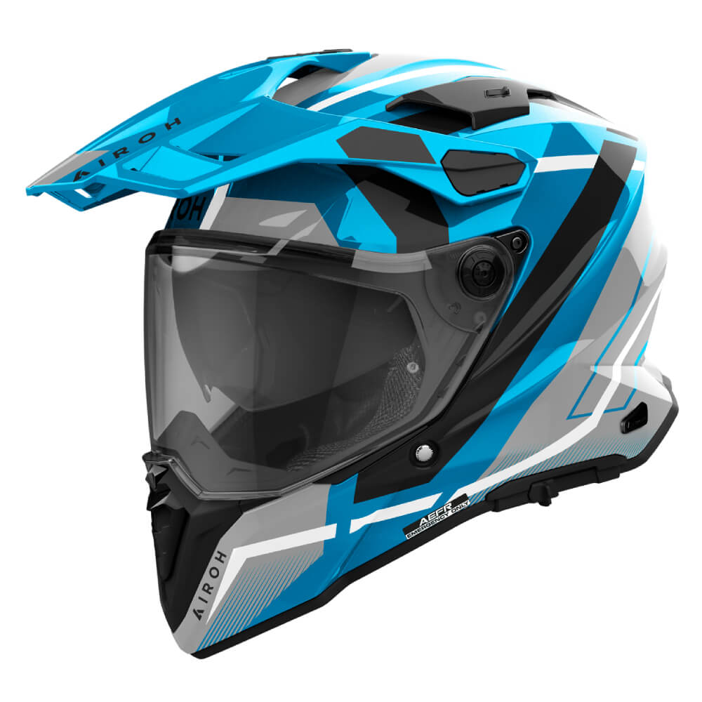 Airoh Commander 2 Helmet Mavick Cerulean Blue Gloss | Left Front 3qtr | Honda Direct