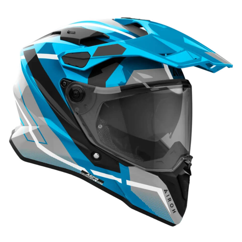 Airoh Commander 2 Helmet Mavick Cerulean Blue Gloss | Right Front 3qtr | Honda Direct