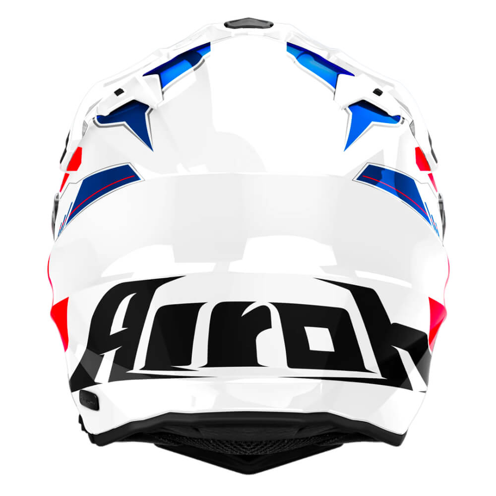 Airoh Commander 2 Helmet Reveal Blue / Red Gloss | Rear | Honda Direct