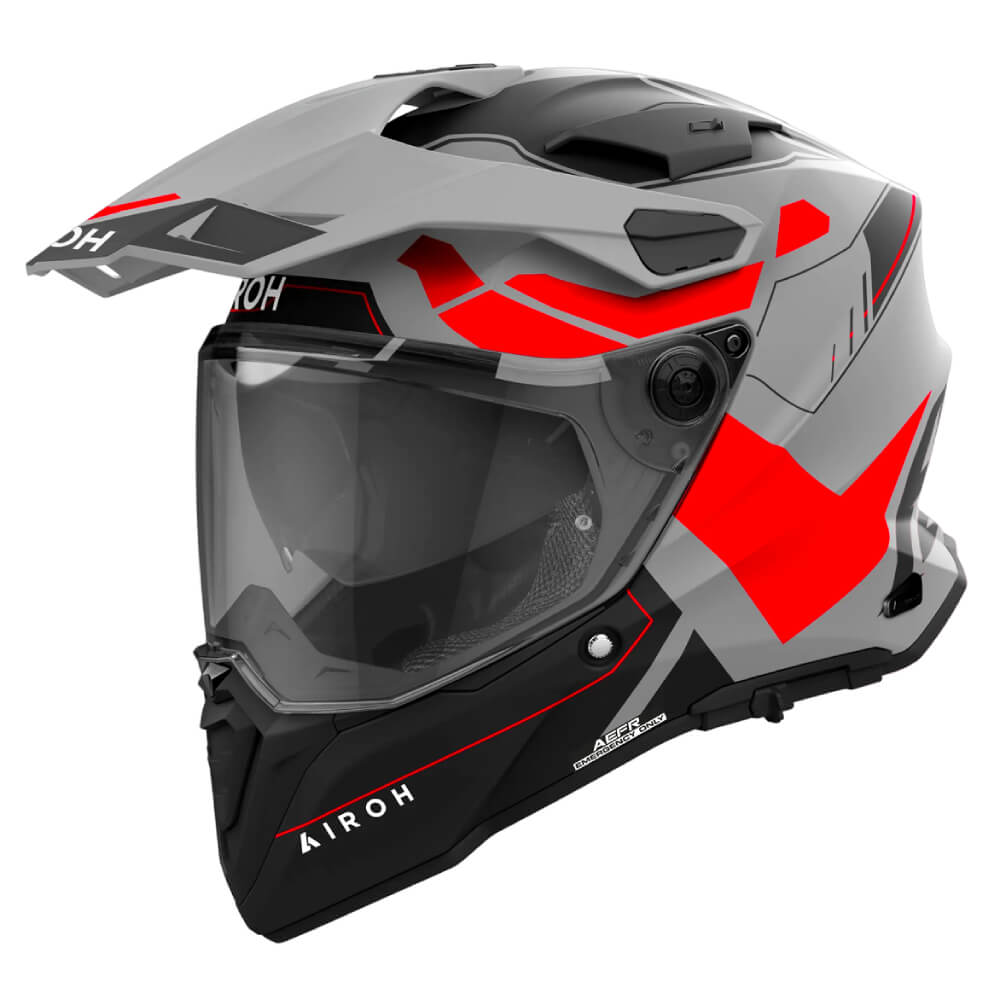 Airoh Commander 2 Helmet Reveal Red Fluo Matt | Left Front 3qtr | Honda Direct