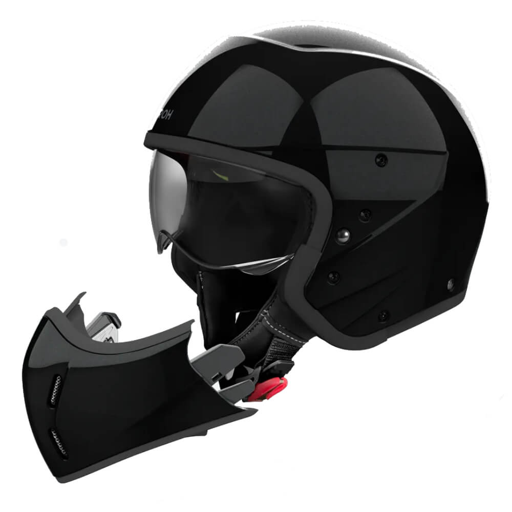 Airoh J110 Helmet Black Glitter | Left Front 3qtr Full Face | Honda Direct