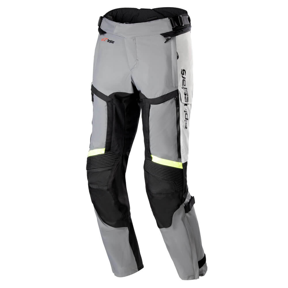 Alpinestars Bogota Pro Drystar Pants Ice Grey / Dark Grey / Yellow Fluo | Front 3qtr | Honda Direct
