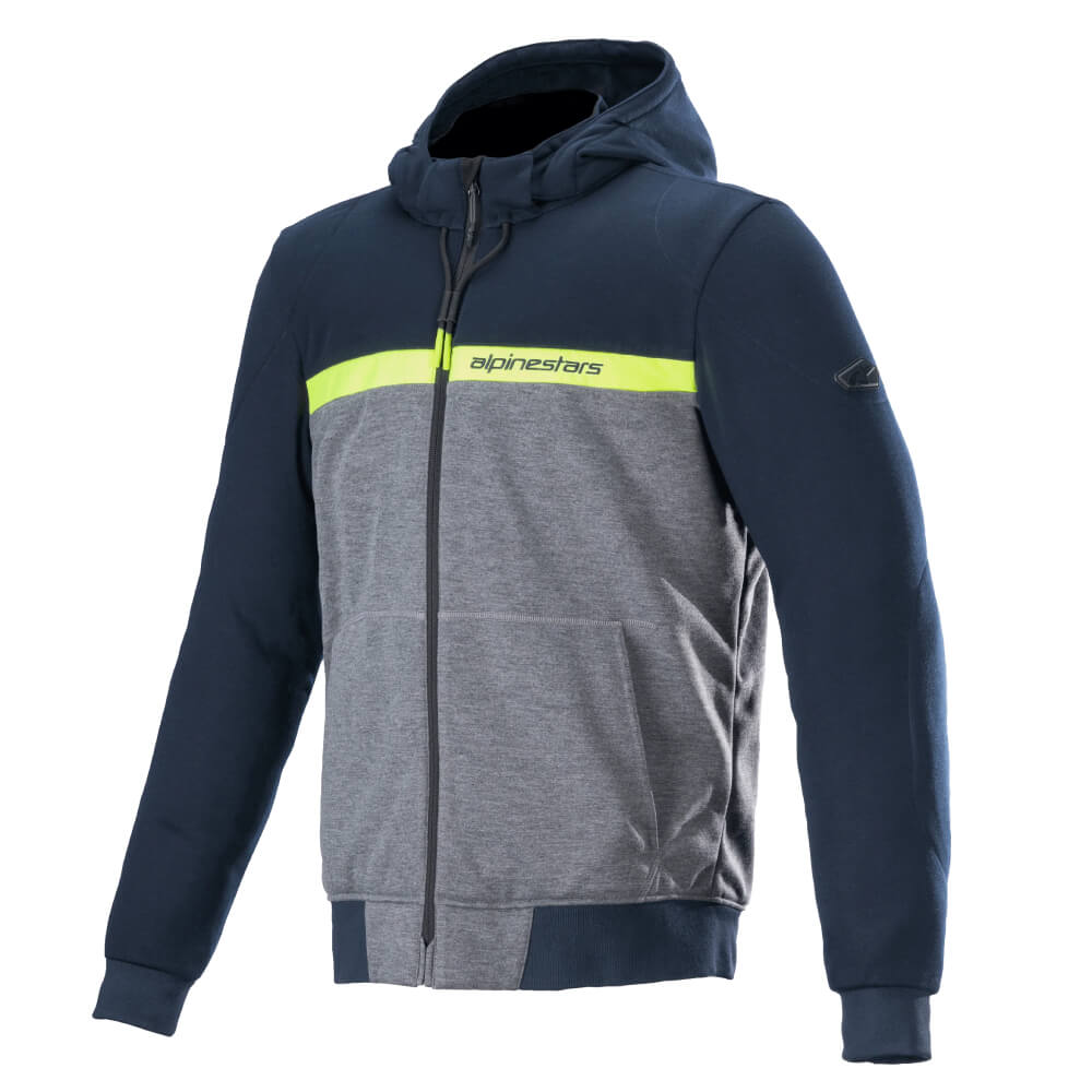 Alpinestars Chrome Street Hoodie Dark Navy / Dark Grey / Melange | Front | Honda Direct
