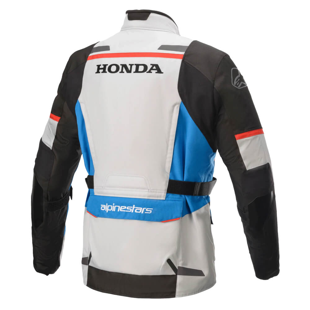 Alpinestars Honda Andes V3 Drystar® Jacket Ice Grey / Blue / Bright Red | Rear 3qtr | Honda Direct