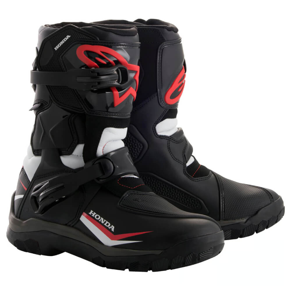 Alpinestars Honda Belize Drystar® Boots Black / White / Red | Front 3qtr | Honda Direct