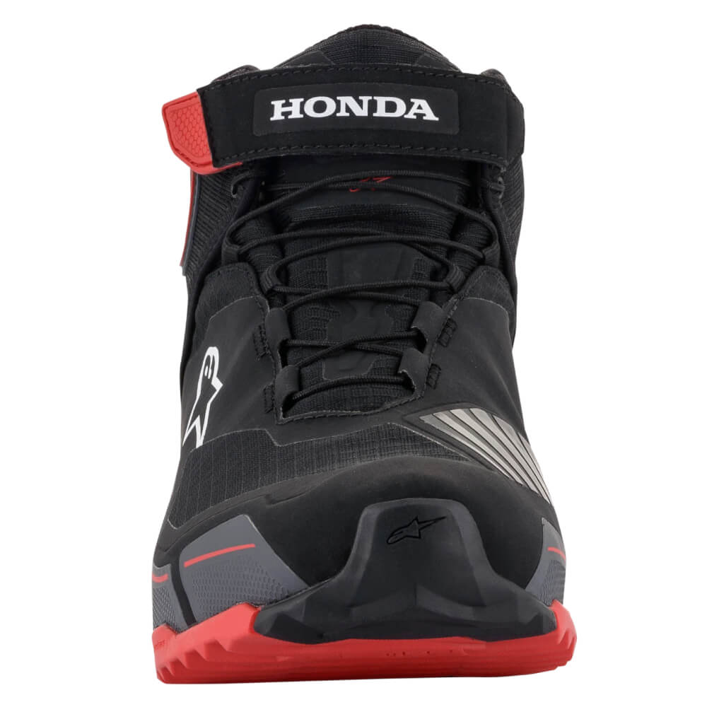 Alpinestars Honda CR-X Drystar® Riding Shoes Black / Red / Grey | Front | Honda Direct