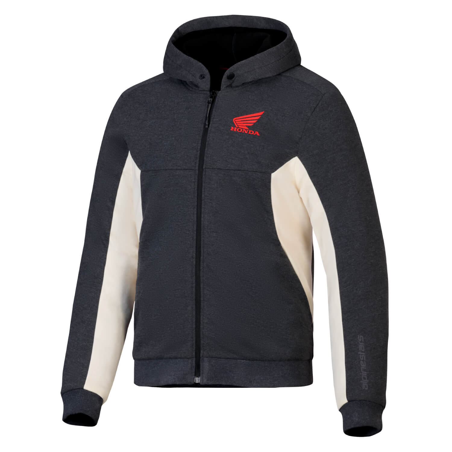 Alpinestars Honda Chrome V3 Sport Hoodie Anthracite Melange | Front 3qtr | Honda Direct