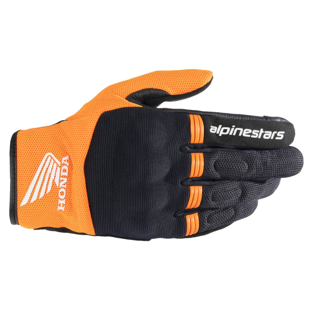 Alpinestars Honda Copper Gloves Black / Orange | Back | Honda Direct