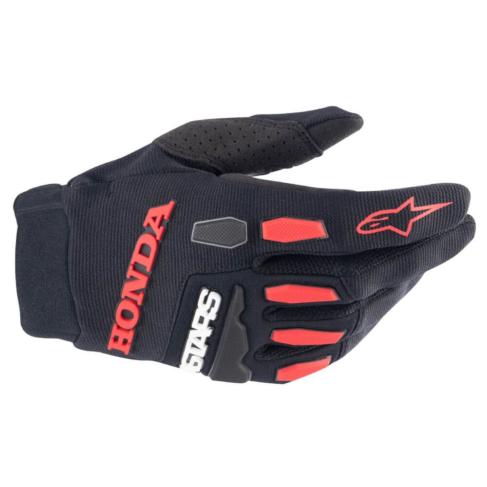Alpinestars Honda Full Bore Gloves Black / Bright Red | Back | Honda Direct