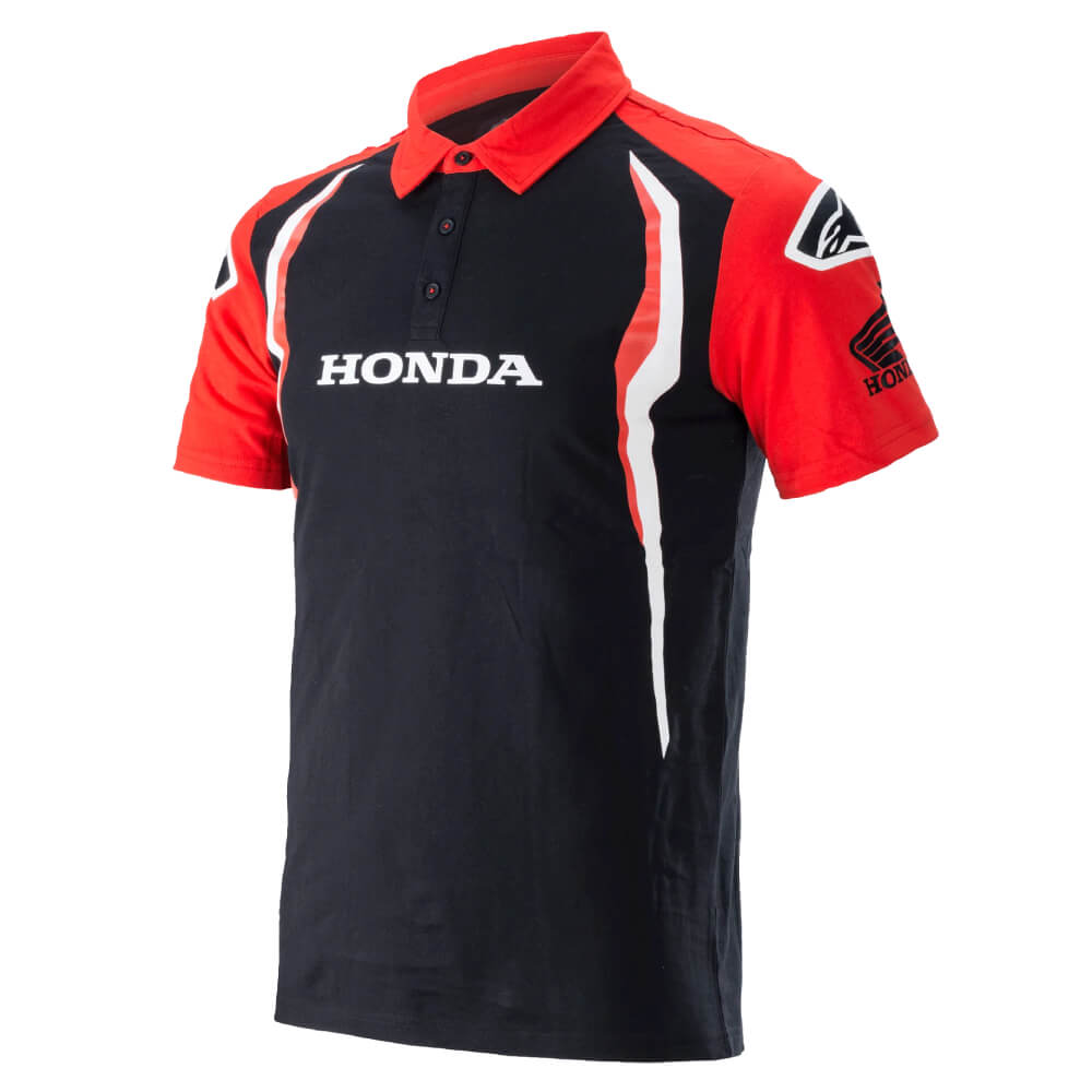Alpinestars Honda Polo Red / Black | Front 3qtr | Honda Direct