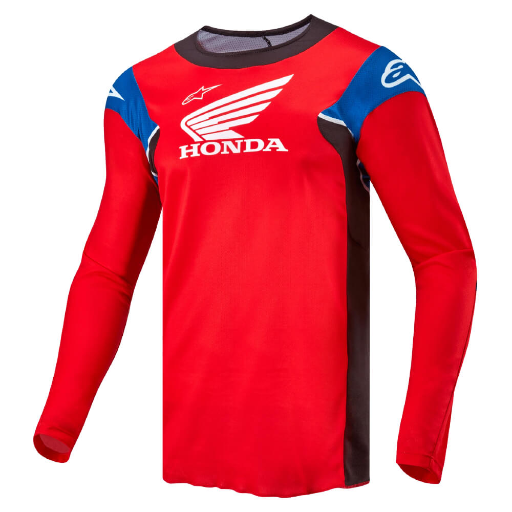 Alpinestars Honda Racer Iconic Jersey Bright Red / Black / White | Front 3qtr | Honda Direct