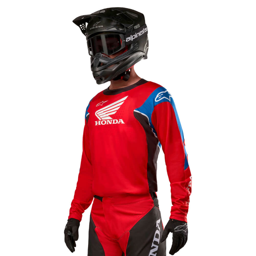 Alpinestars Honda Racer Iconic Jersey Bright Red / Black / White | Lifestyle Front 3qtr | Honda Direct