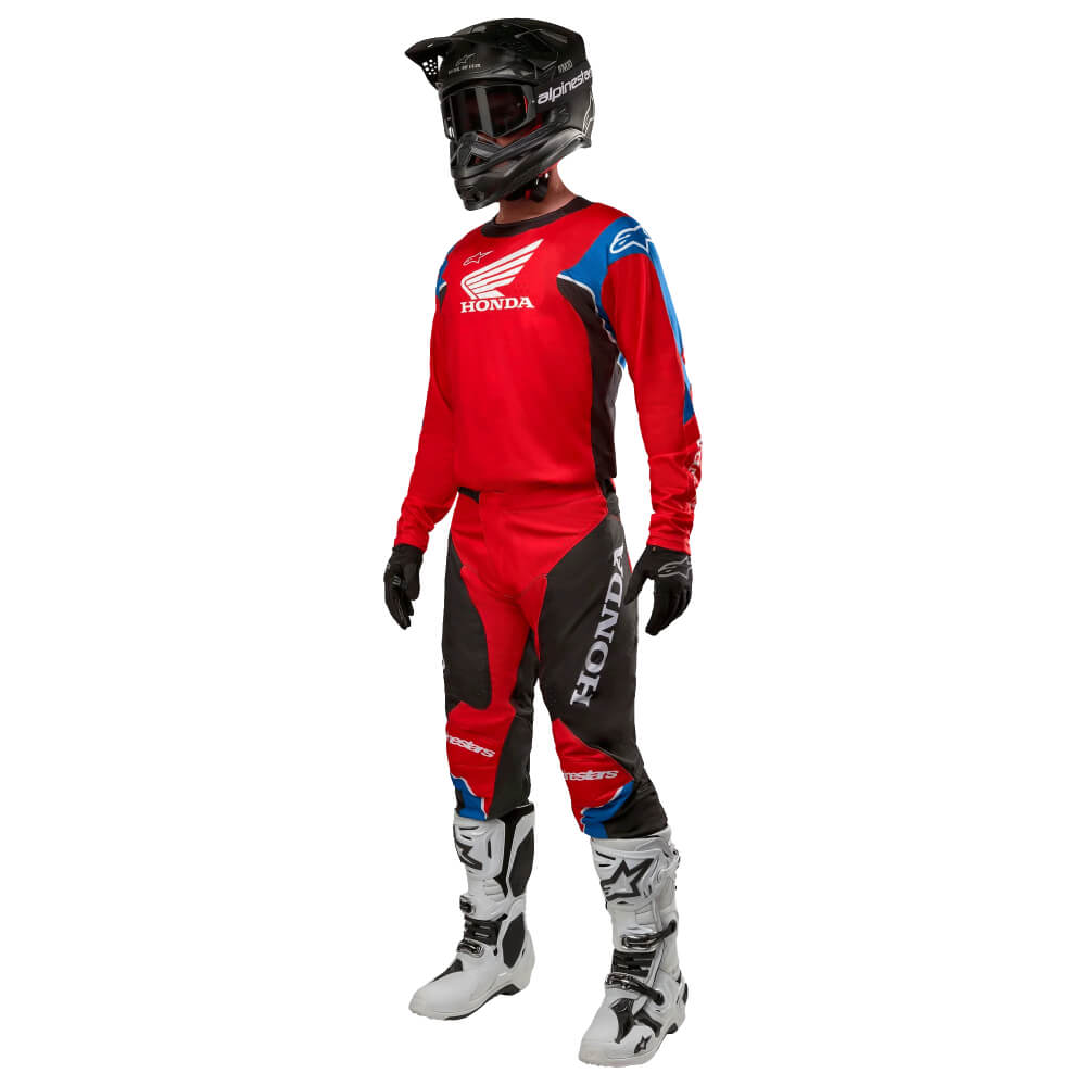 Alpinestars Honda Racer Iconic Jersey Bright Red / Black / White | Lifestyle Full Front 3qtr | Honda Direct