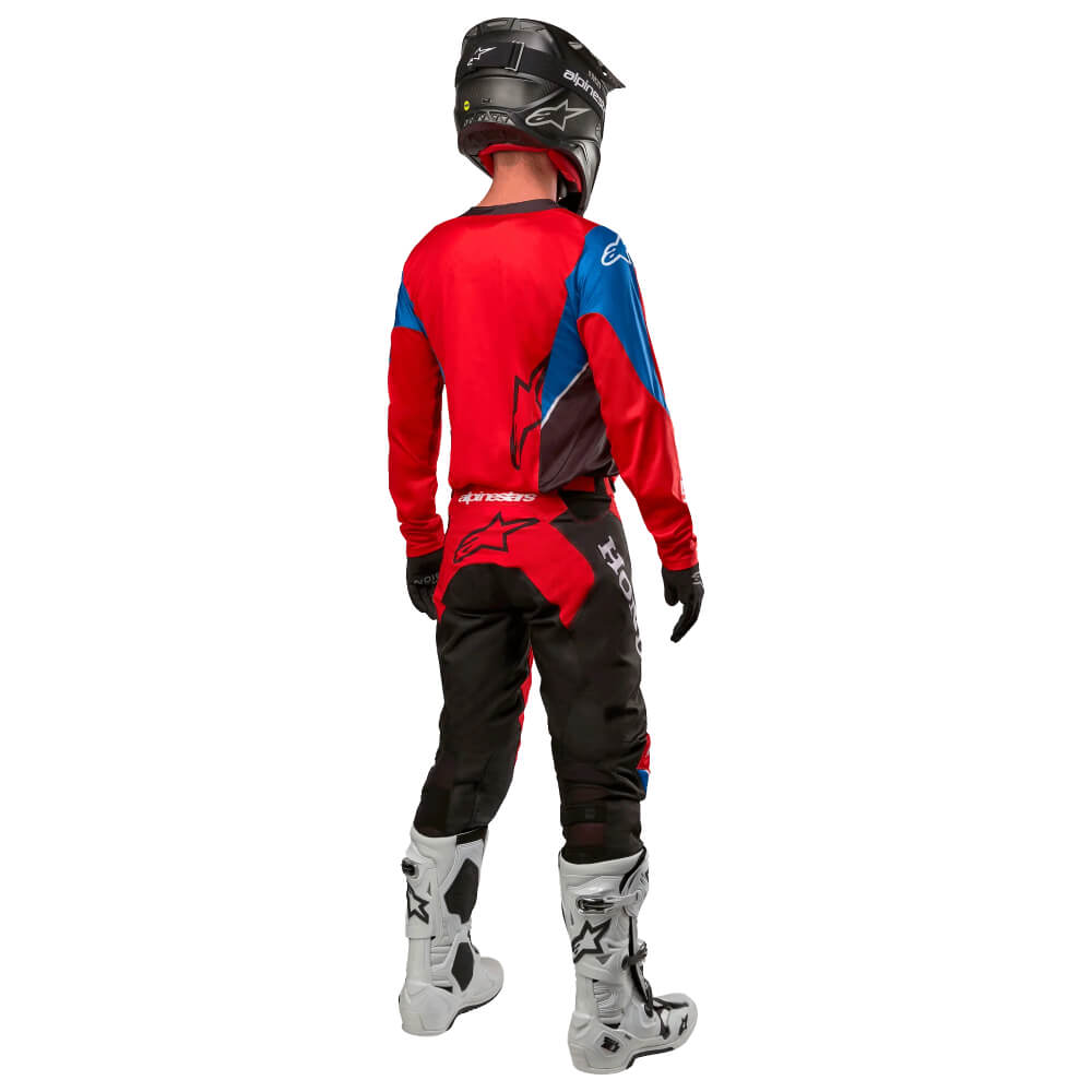 Alpinestars Honda Racer Iconic Jersey Bright Red / Black / White | Lifestyle Full Rear 3qtr | Honda Direct