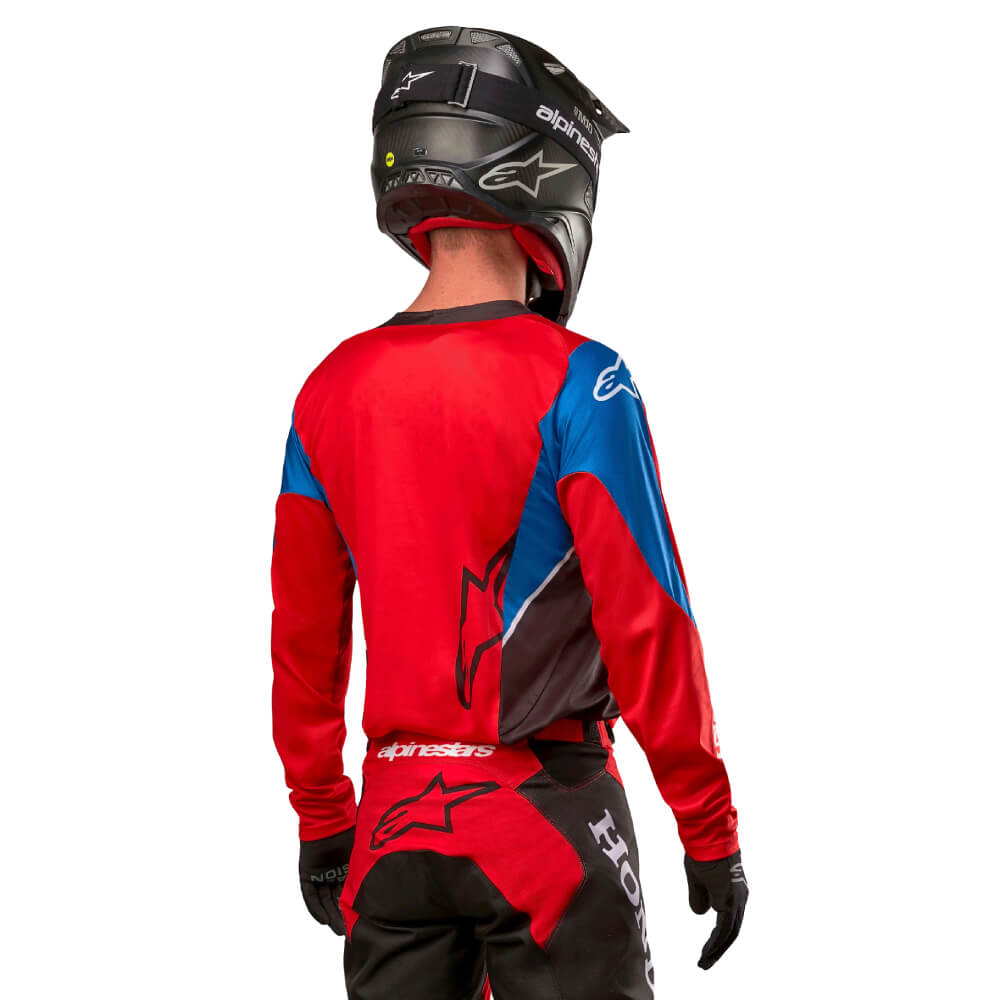 Alpinestars Honda Racer Iconic Jersey Bright Red / Black / White | Lifestyle Rear 3qtr | Honda Direct