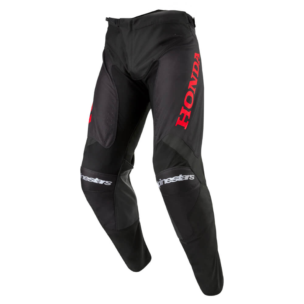 Alpinestars Honda Racer Iconic Pants Black / Red | Front 3qtr | Honda Direct