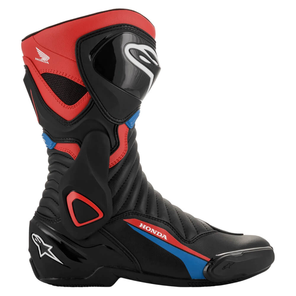 Alpinestars Honda SMX-6 V2 Boots Black / Red / Blue | Outer Side | Honda Direct