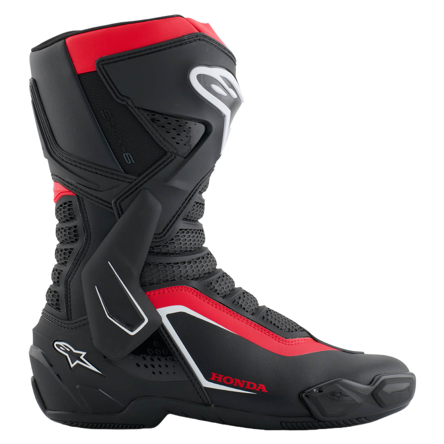 Alpinestars Honda SMX-6 V3 Boots Black / Red / White | Outer Side | Honda Direct