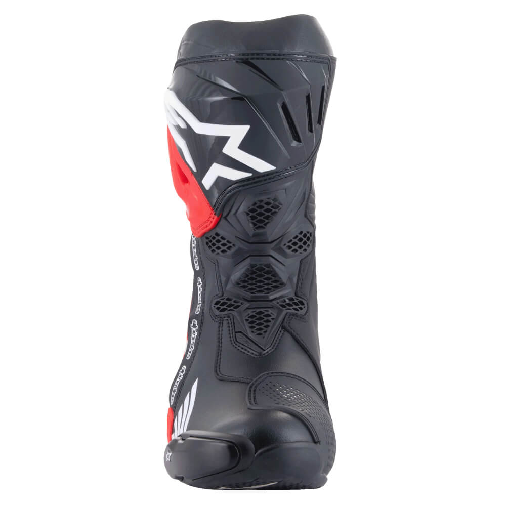 Alpinestars Honda Supertech R Boots Black / Bright Red / Blue | Front | Honda Direct