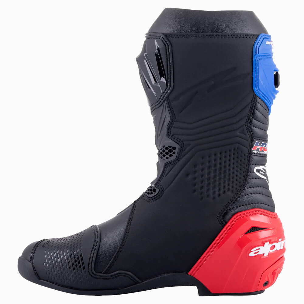 Alpinestars Honda Supertech R Boots Black / Bright Red / Blue | Inner Side | Honda Direct