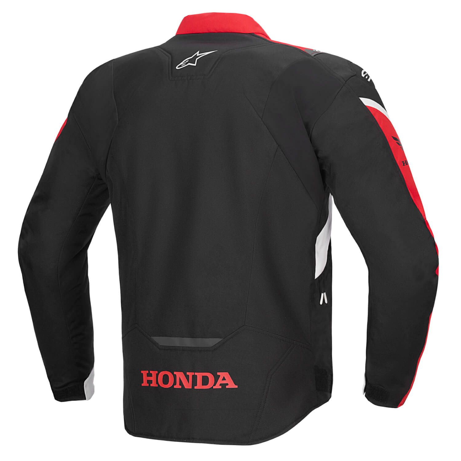 Alpinestars Honda T-Jaws V4 Waterproof Jacket Black / Bright Red / White | Rear 3qtr | Honda Direct