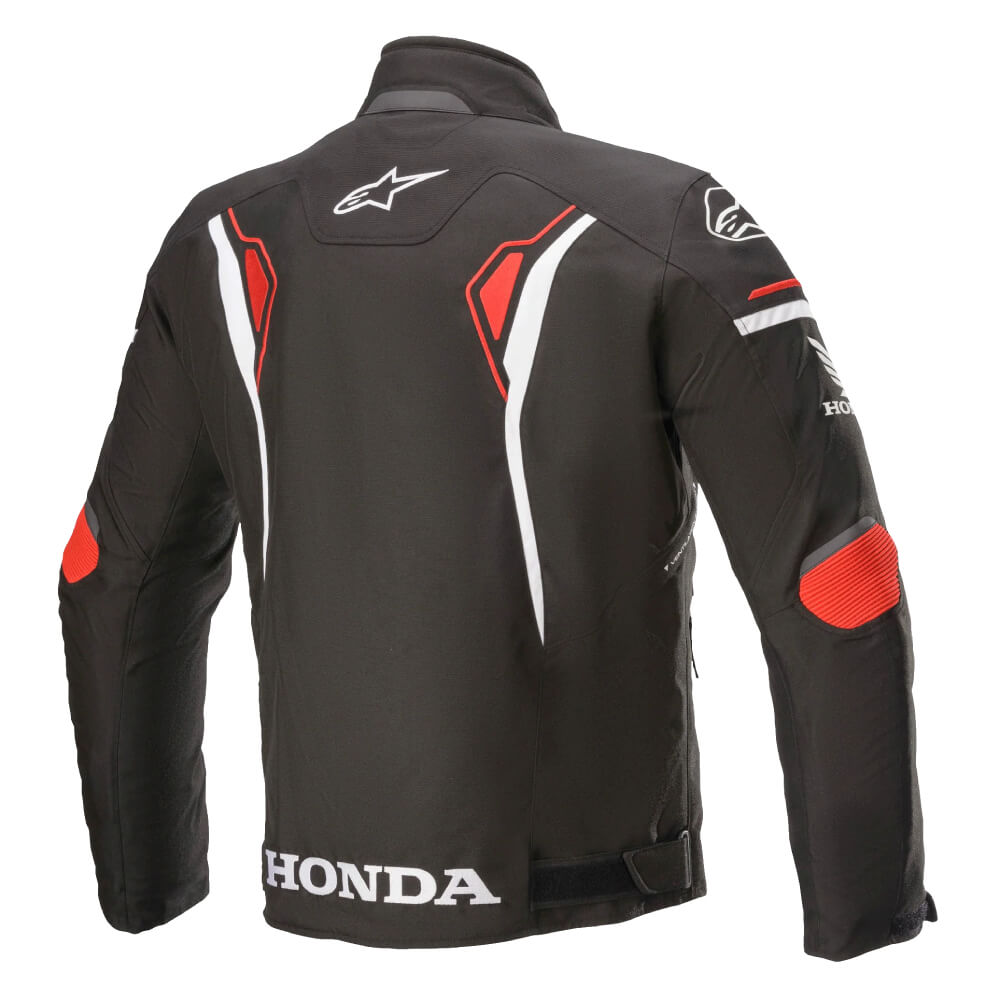 Alpinestars Honda T-SP 1 Waterproof Jacket Black / White / Red | Rear 3qtr | Honda Direct