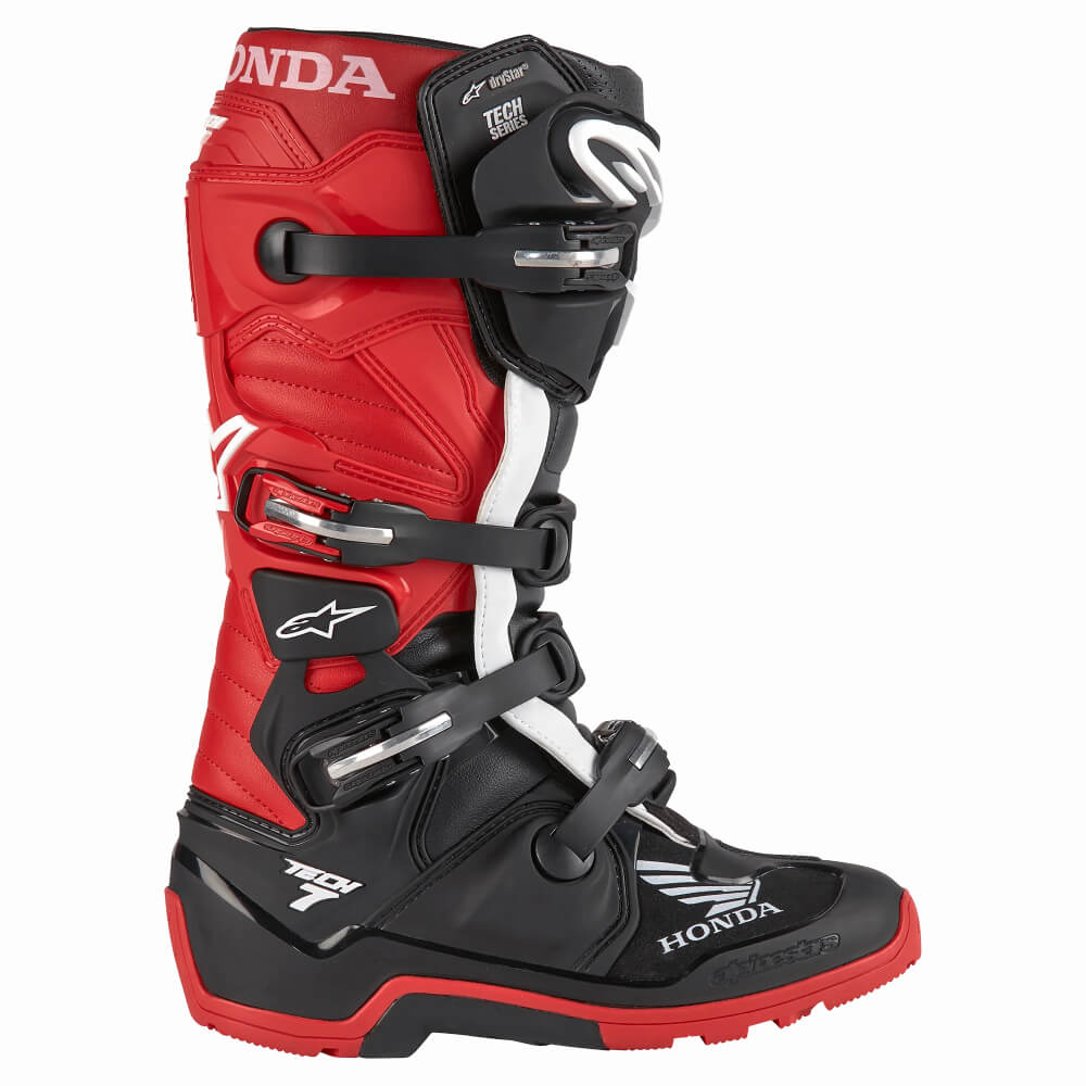 Alpinestars Honda Tech 7 Enduro Drystar® Boots Black / Bright Red | Outdoor Side | Honda Direct