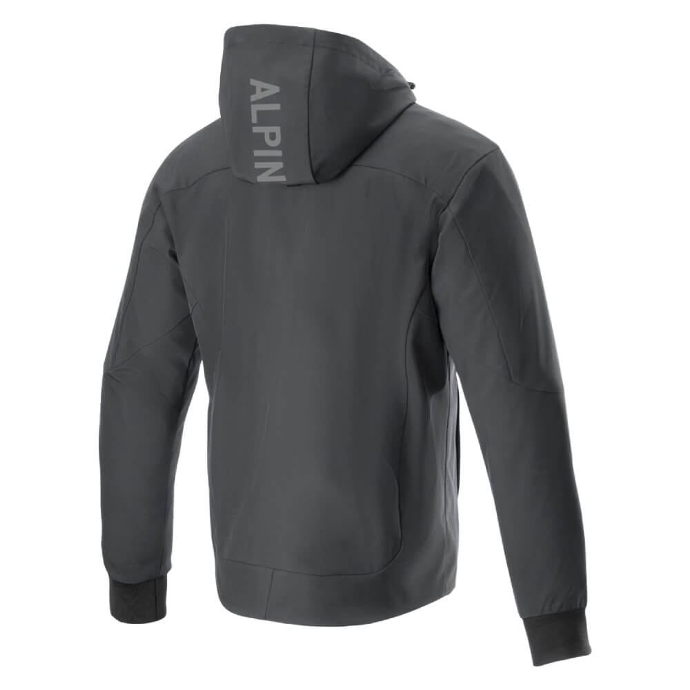 Alpinestars Radium Tech Hoodie Black / White | Rear 3qtr | Honda Direct