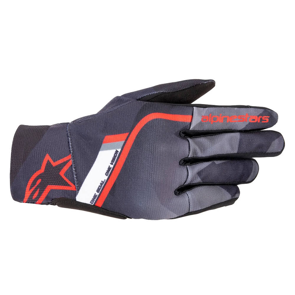 Alpinestars Reef Gloves Black / Grey / Camo / Red | Back | Honda Direct