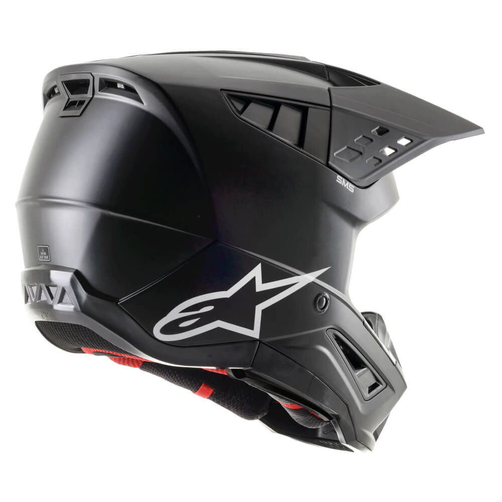 Alpinestars SM5 Helmet Solid Matt Black | Right Rear 3qtr | Honda Direct