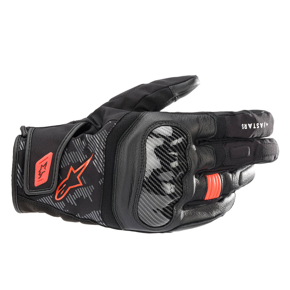 Alpinestars SMX Z Drystar Gloves Black / Red / Fluo | Back | Honda Direct