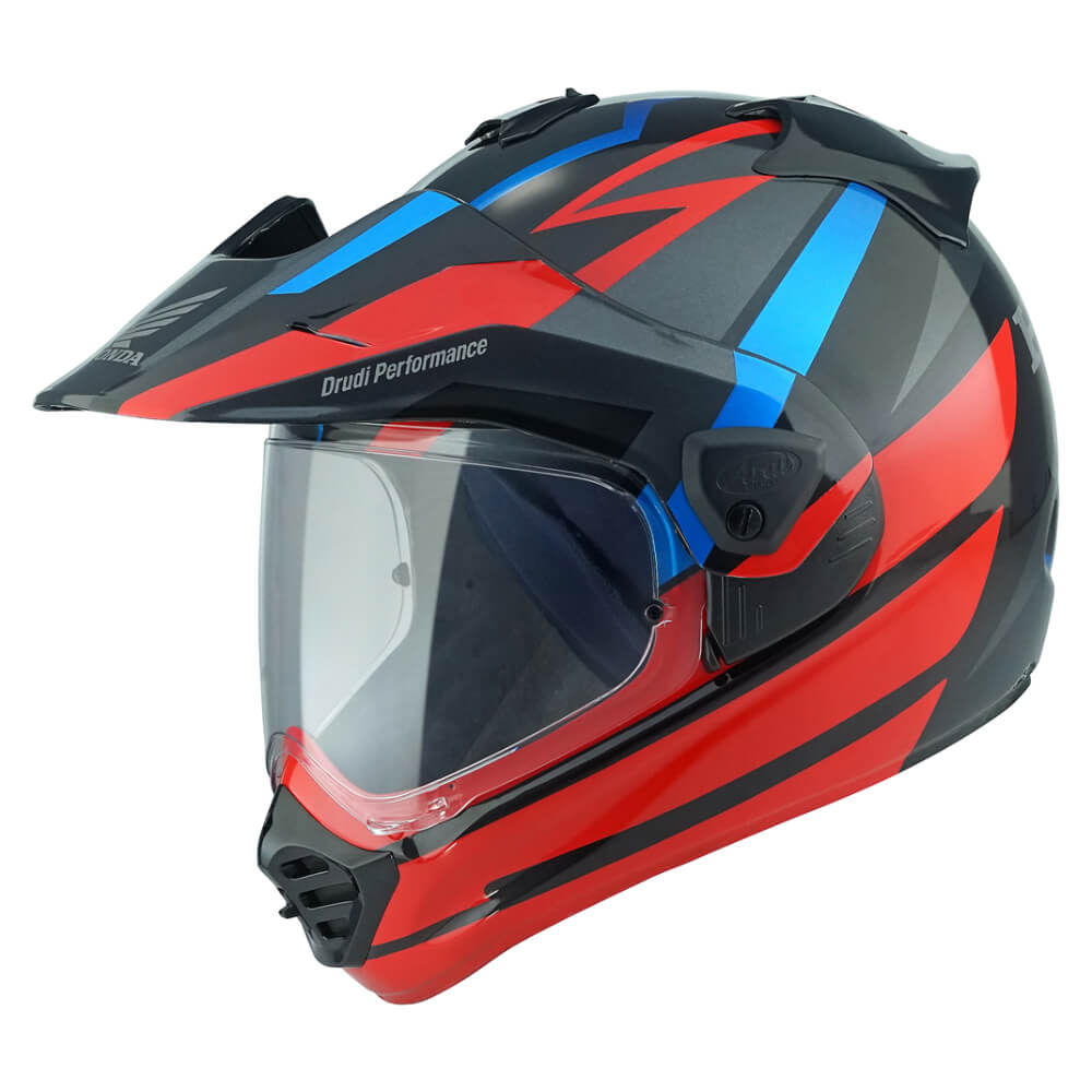 Arai Tour-X5 Helmet Honda Africa Twin Black / Red | Left Front 3qtr | Honda Direct