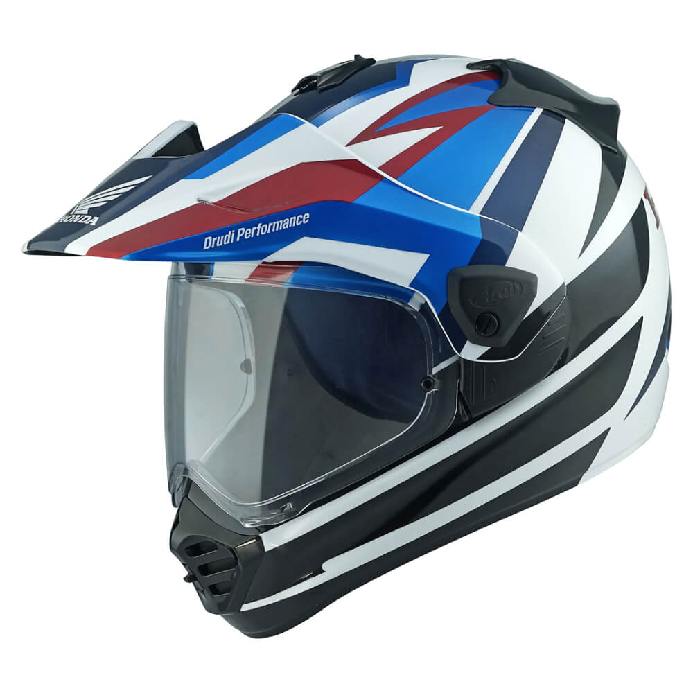 Arai Tour-X5 Helmet Honda Africa Twin White / Blue | Left Front 3qtr | Honda Direct