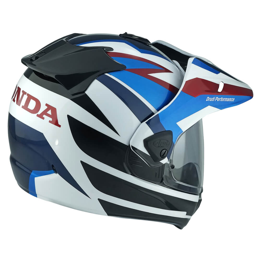 Arai Tour-X5 Helmet Honda Africa Twin White / Blue | Right Rear 3qtr | Honda Direct