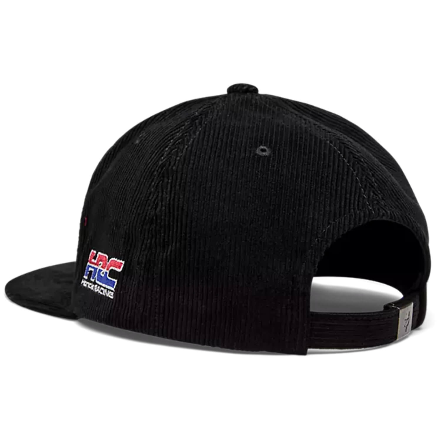 Fox x Honda Adjustable Hat Black | Right back 3qtr | Honda Direct