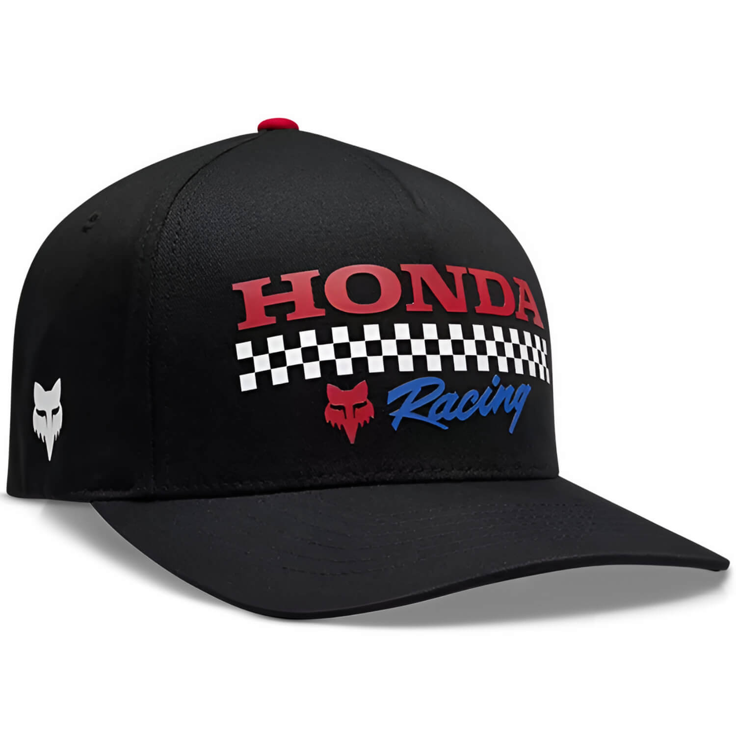 Fox x Honda Flexfit Hat Black | Left Front 3qtr | Honda Direct