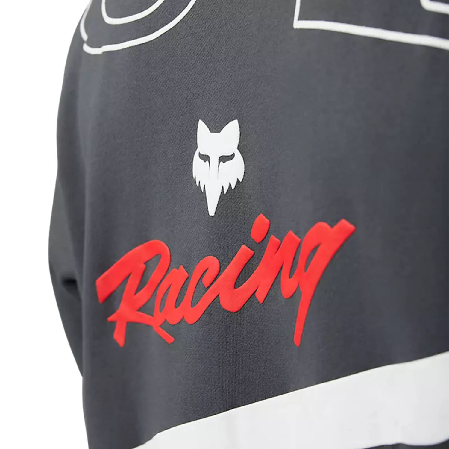 Fox x Honda Oversized Crew Sweatshirt Dark Shadow Grey | Racing | Honda Direct