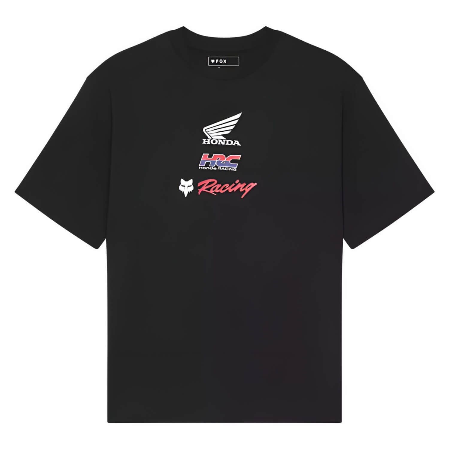 Fox x Honda Oversized T-Shirt Black | Front | Honda Direct
