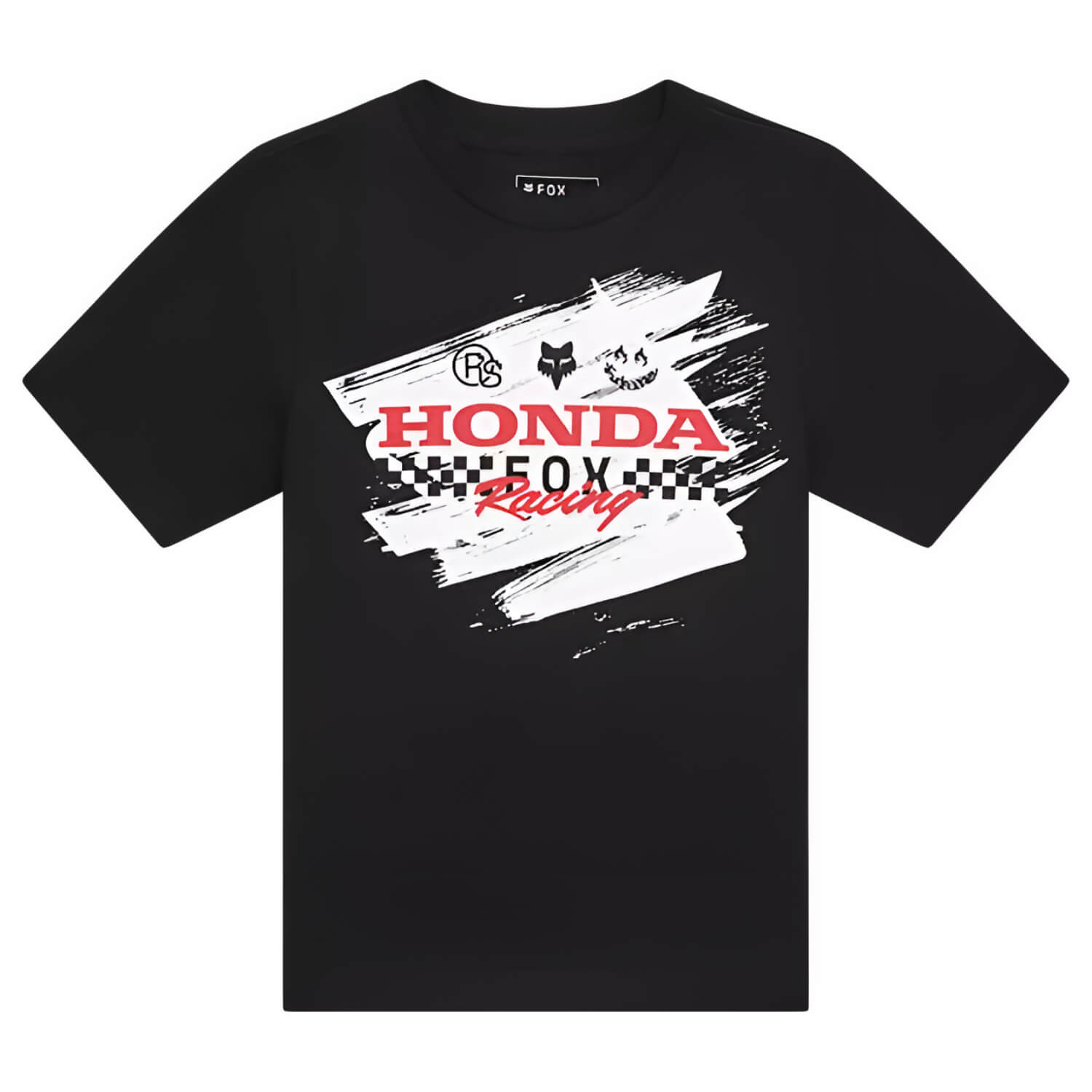 Fox x Honda Youth T-Shirt Black | Front | Honda Direct