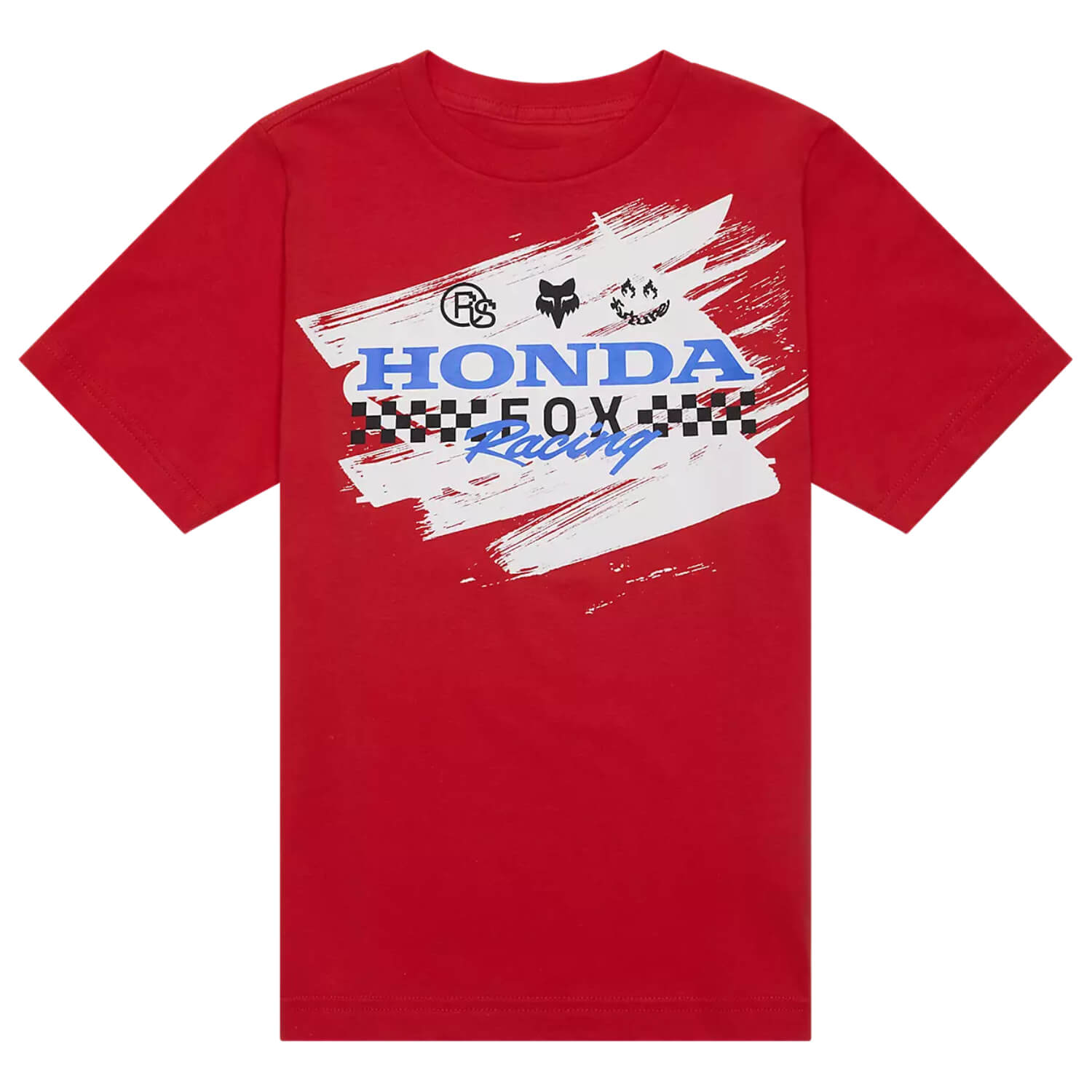 Fox x Honda Youth T-Shirt Red | Front | Honda Direct