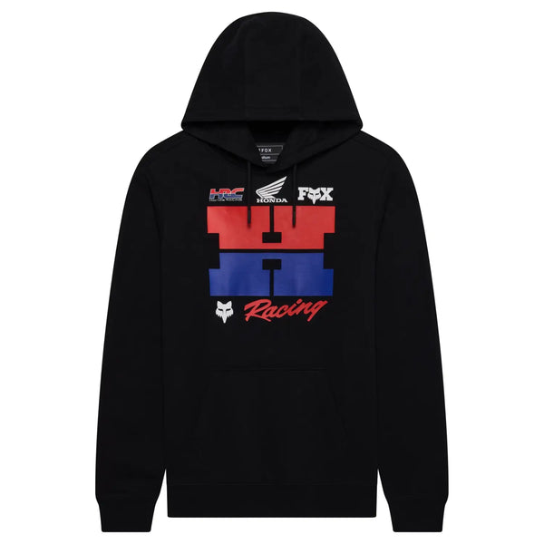 Fox x Honda Fleece Hoodie Black | Motocross Pullover | Honda Direct