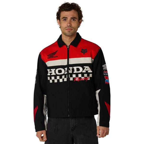 Fox x Honda Work Jacket Black | Heavy Canvas Racing Jacket – Honda