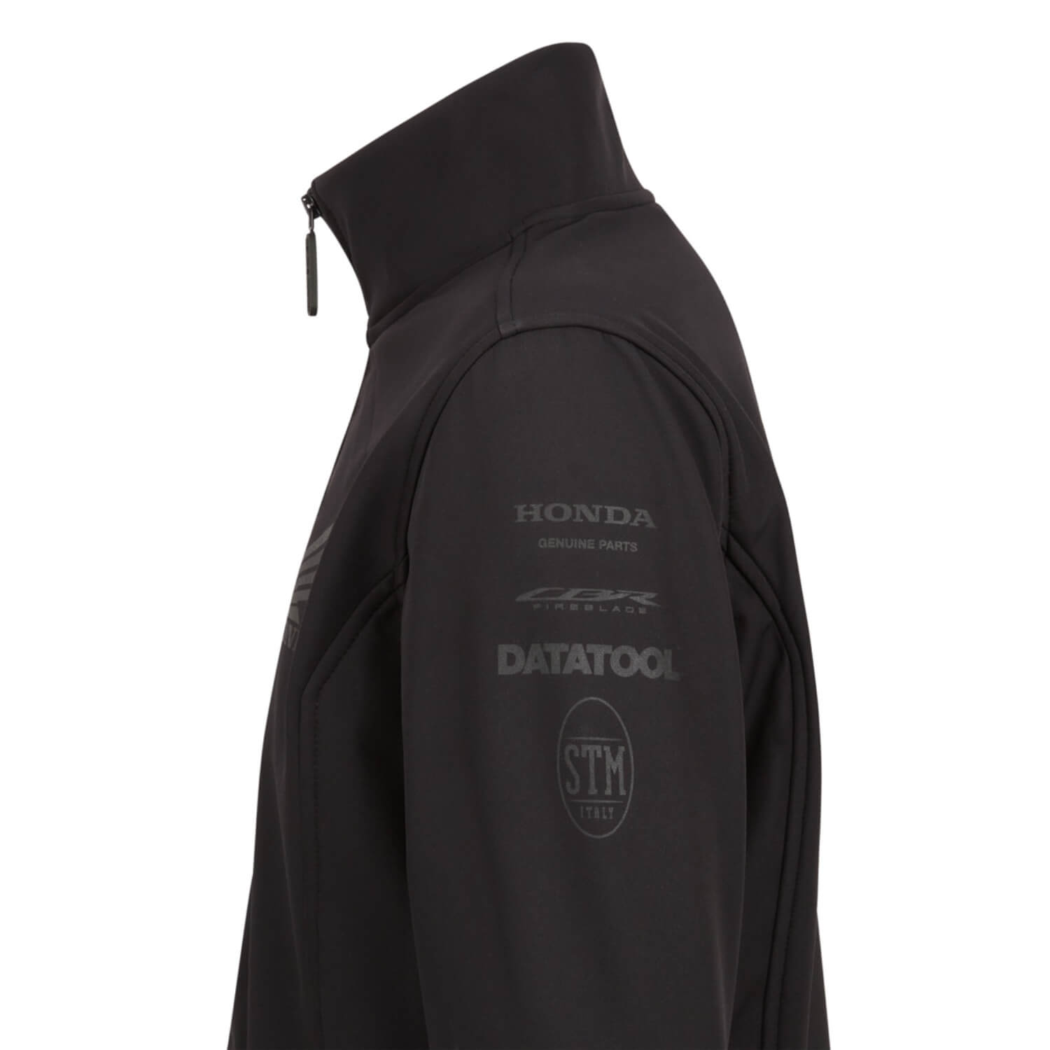 Honda BSB 2025 Men's Softshell Jacket Black | Left Shoulder Detail | Honda Direct
