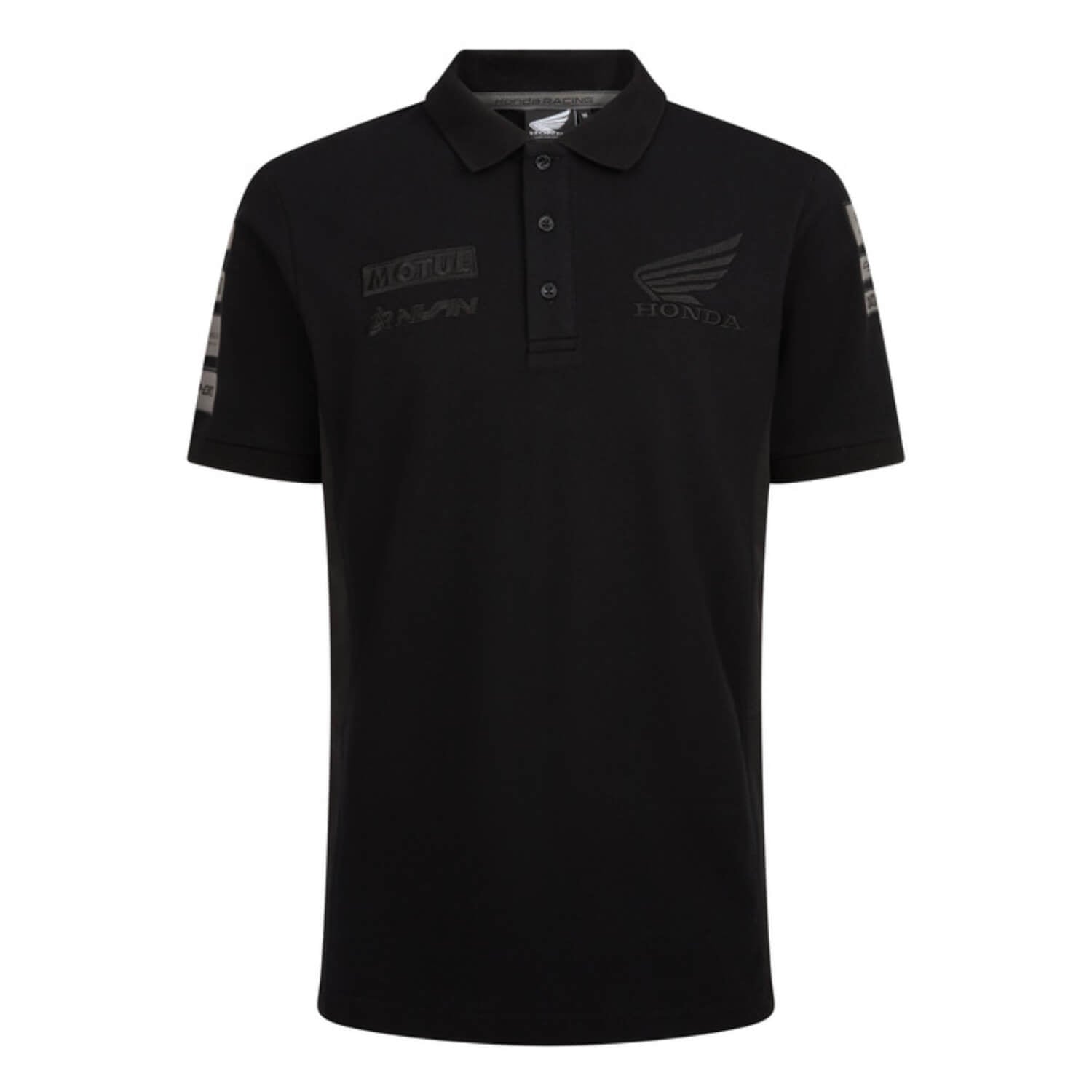 Honda BSB 2025 Men's Polo Shirt Black | Front | Honda Direct