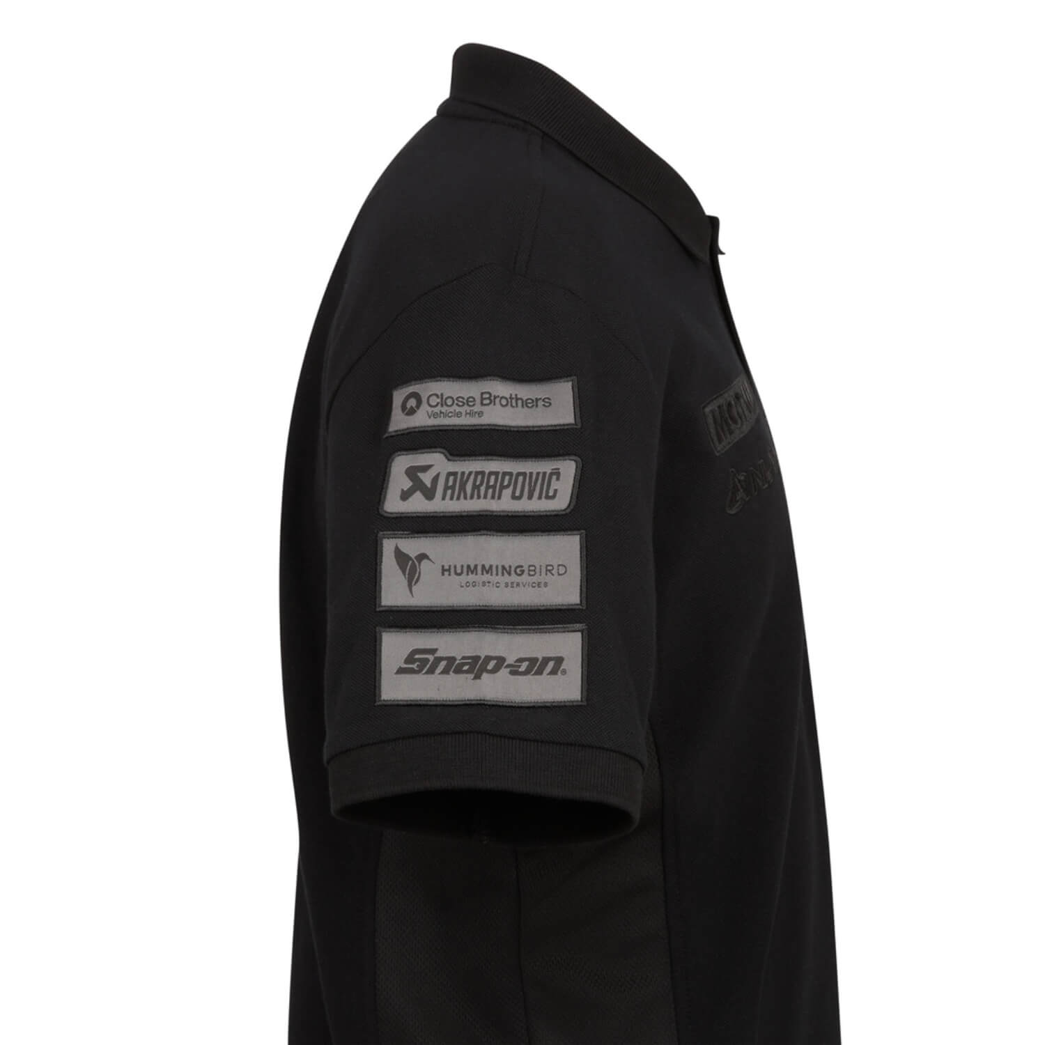 Honda BSB 2025 Men's Polo Shirt Black | Right Shoulder Detail | Honda Direct