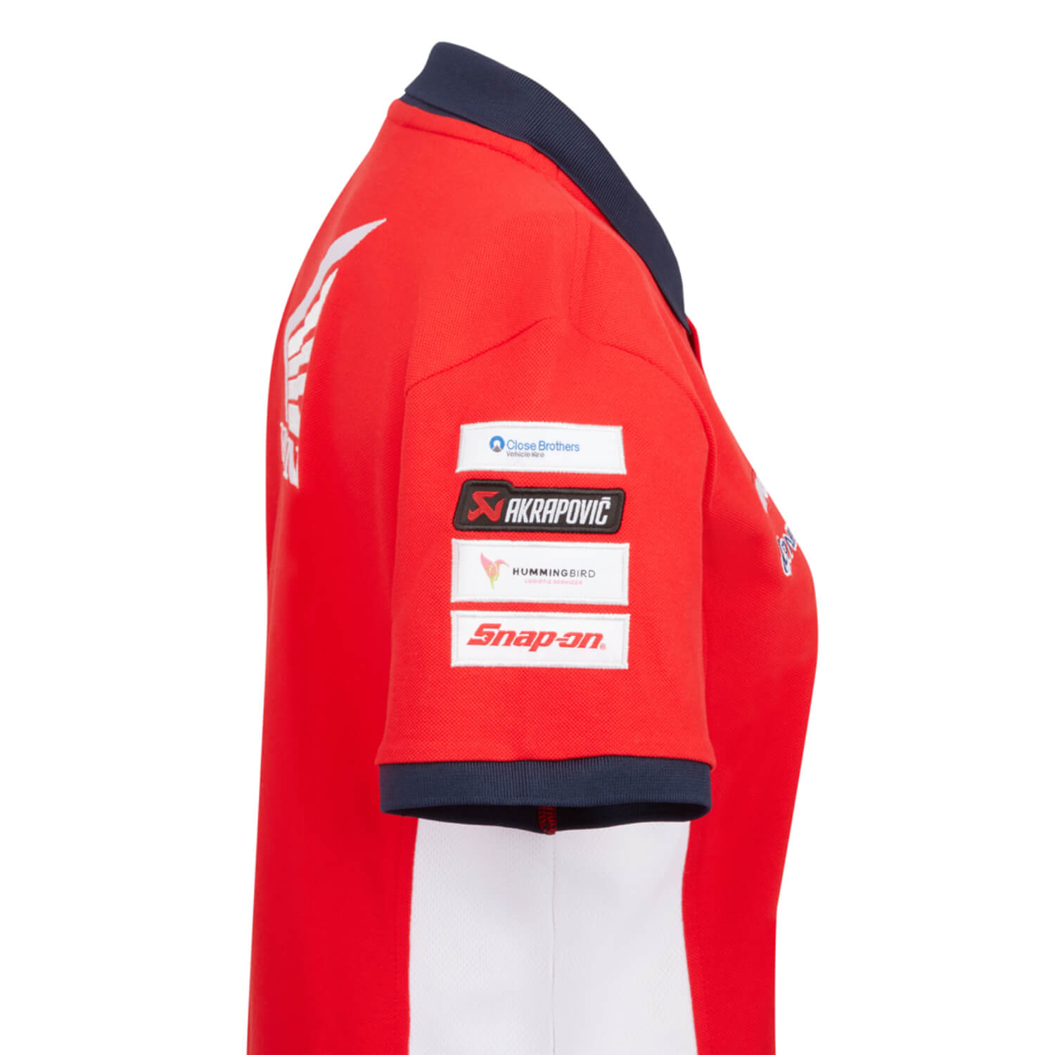 Honda BSB 2025 Men's Polo Shirt Red | Right Shoulder Detail | Honda Direct