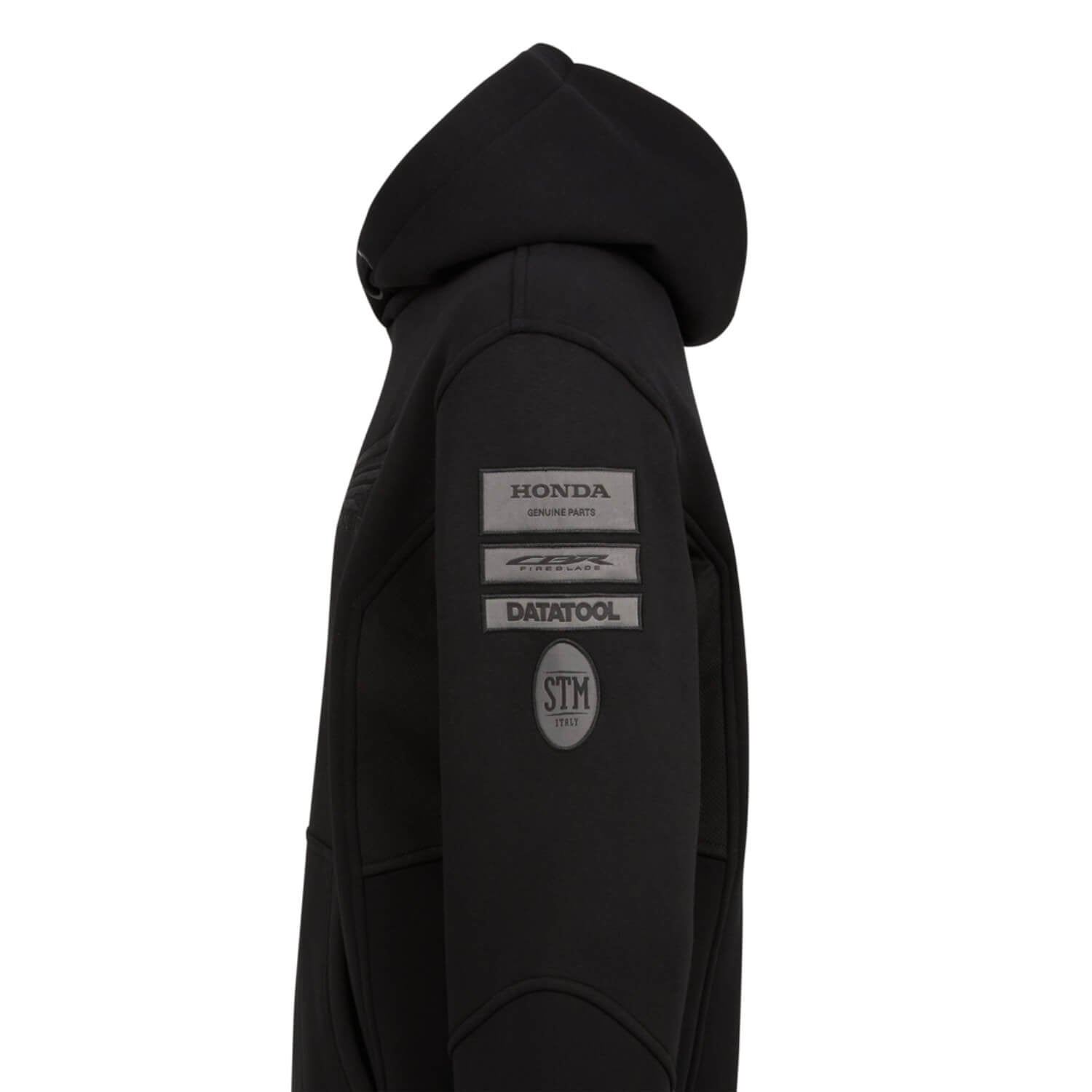Honda BSB 2025 Unisex Hoodie Black | Left Shoulder Detail | Honda Direct