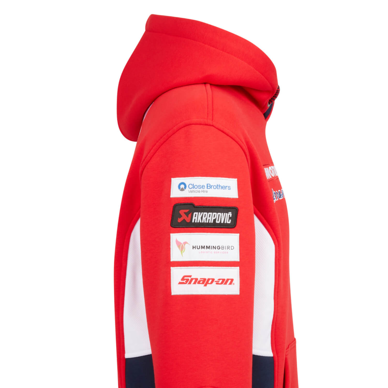 Honda BSB 2025 Unisex Hoodie Red | Right Shoulder Detail | Honda Direct