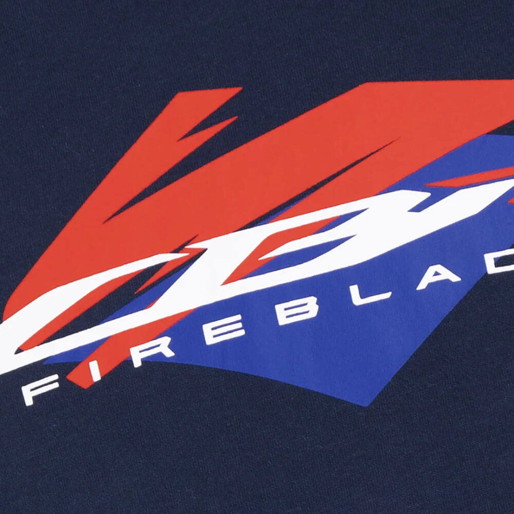 Honda CBR T-Shirt Blue | Front Logo Detail | Honda Direct